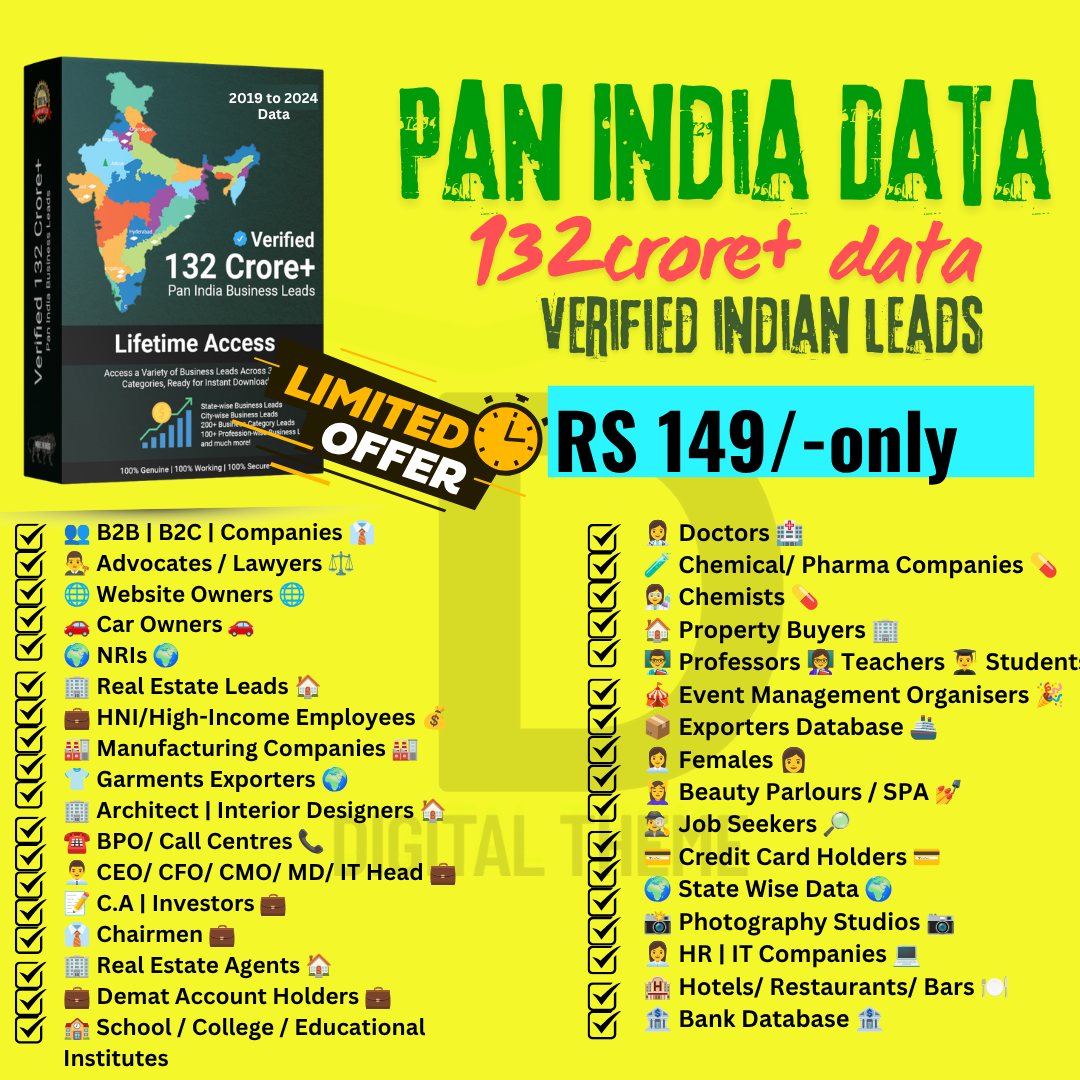 Digital Theme Facebook ad: Pan India Database -RS 149