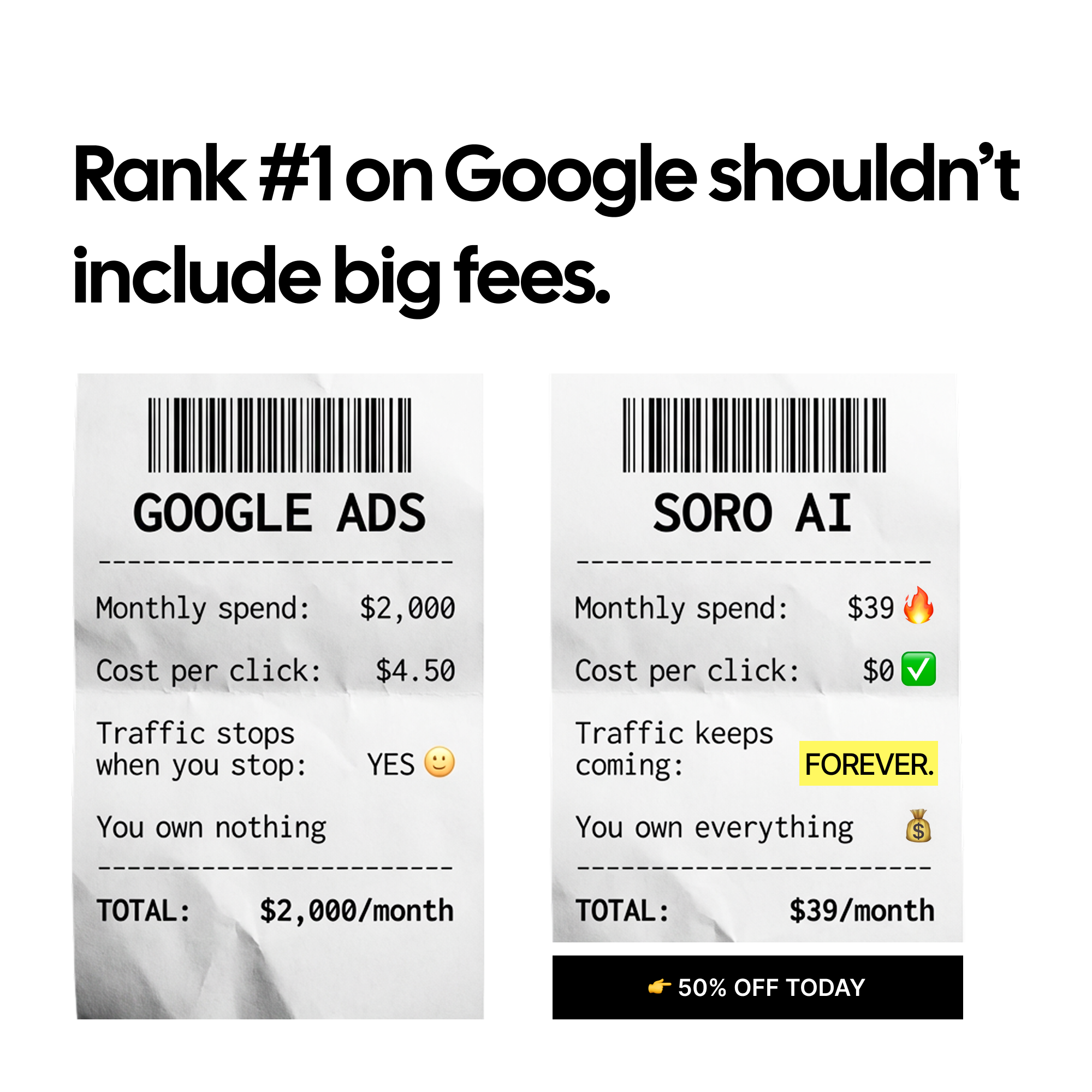 Soro SEO Facebook ad