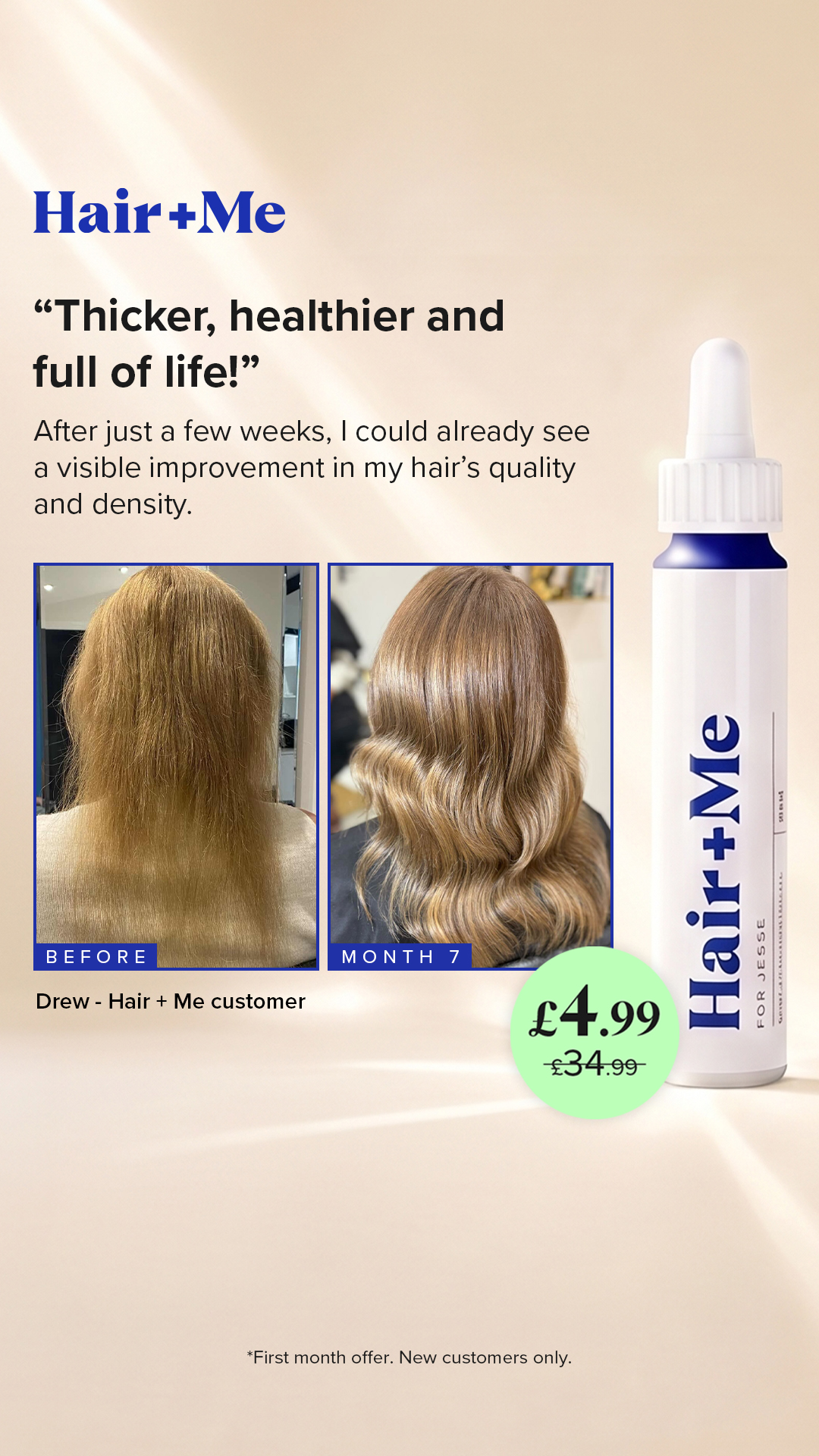 Hair + Me Facebook ad