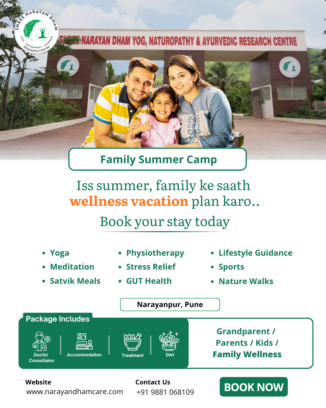 Shree Narayan Dham Naturopathy Care Center Facebook ad