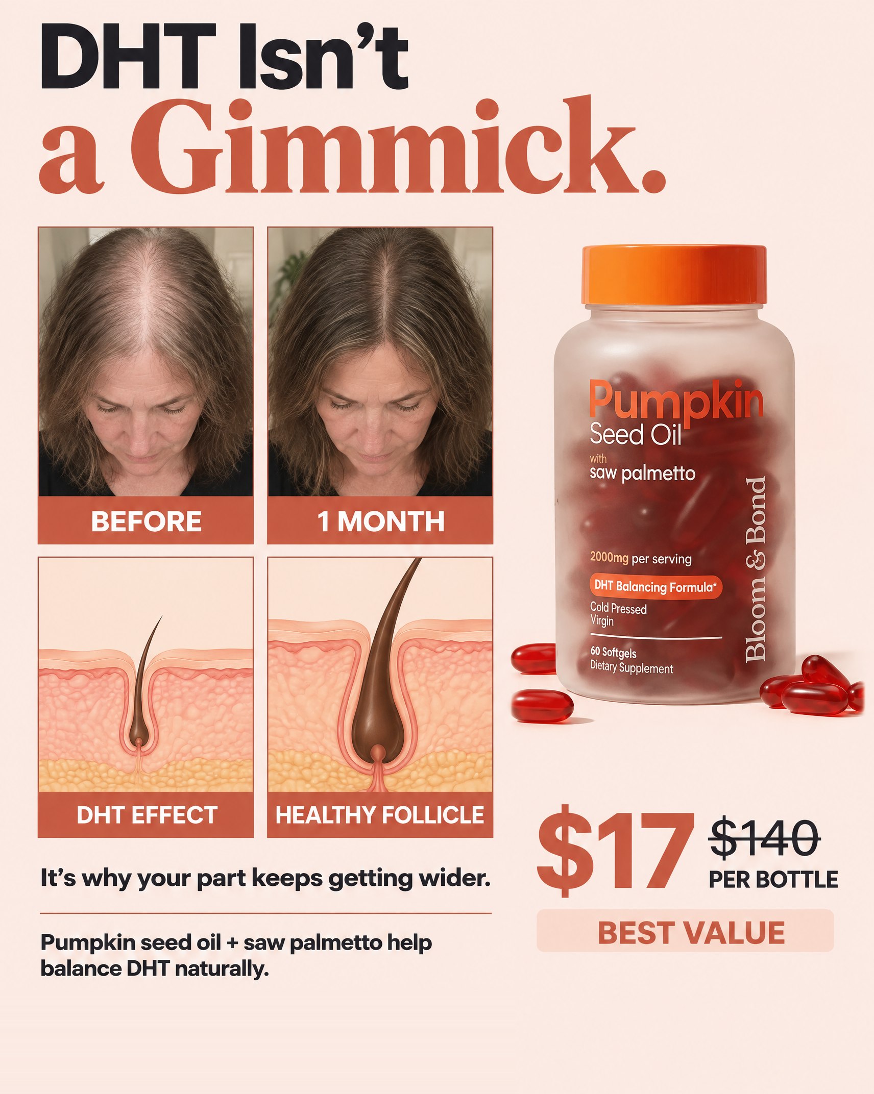 Beauty Reviews Facebook ad: Help Hair Loss Naturally