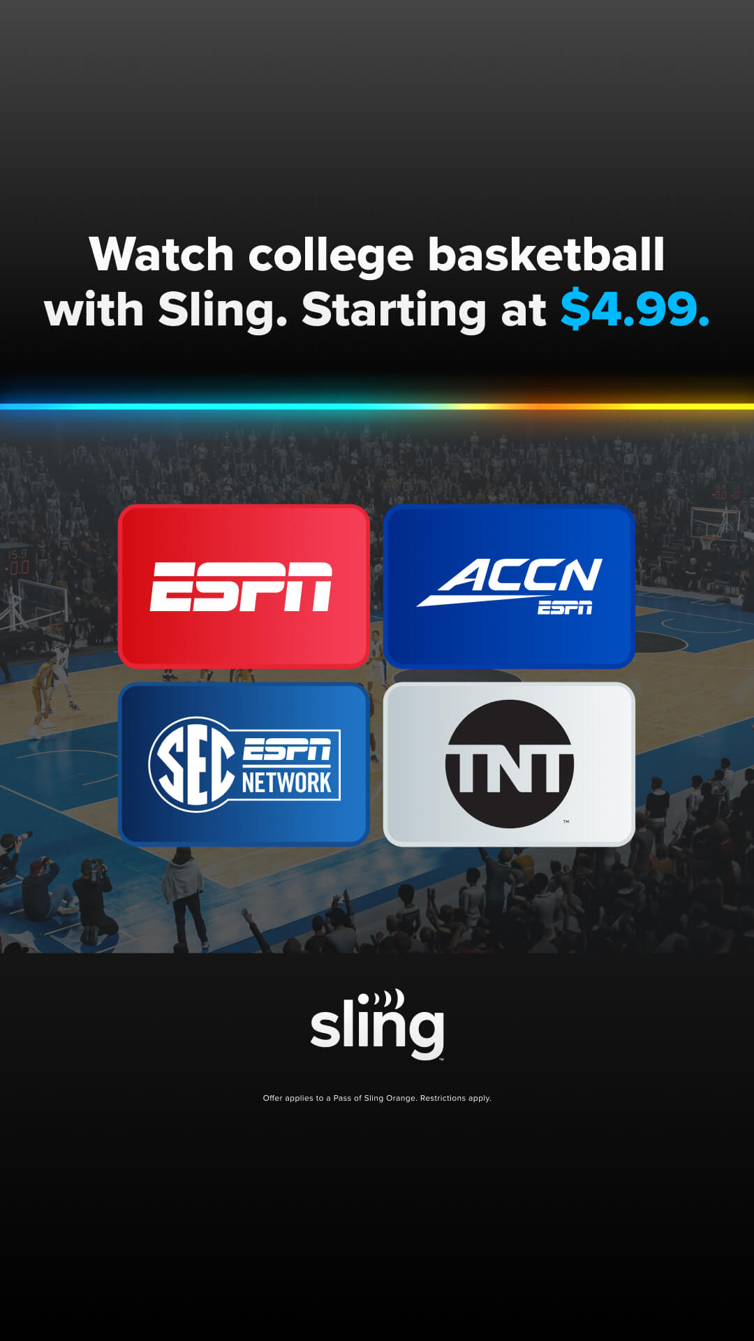 Sling TV Facebook ad