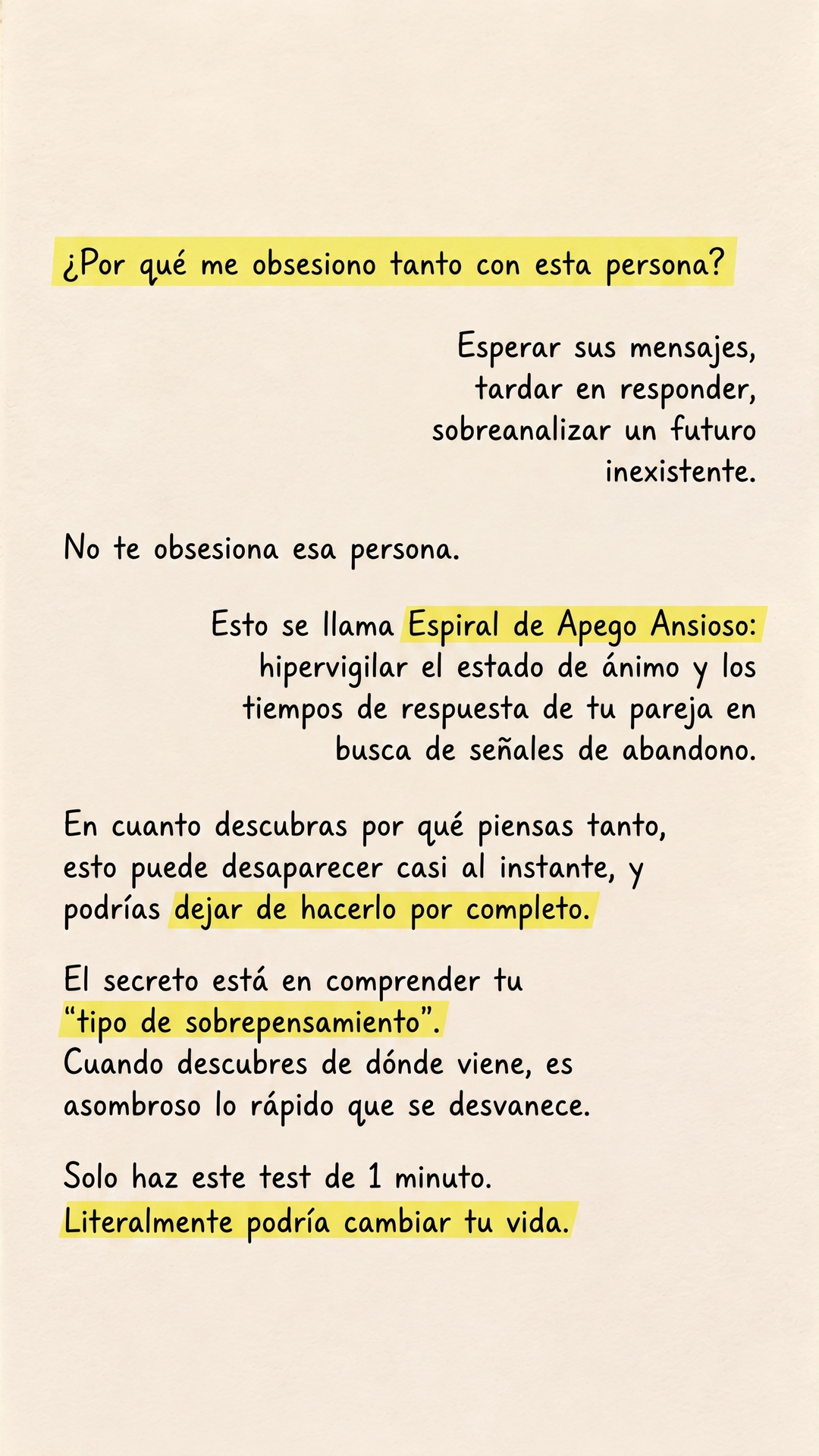 Beyond the What-Ifs Facebook ad: Deja de sobrepensar y empieza a vivir