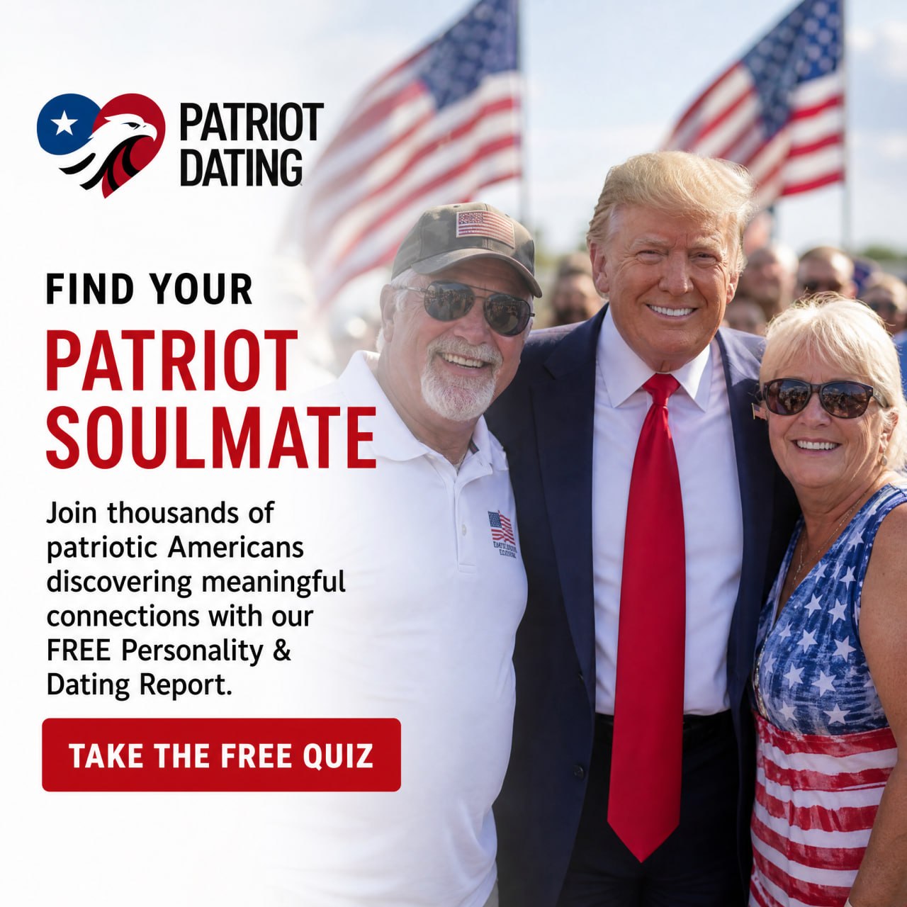 Patriot Merch Facebook ad: Take the FREE Patriot Dating Quiz