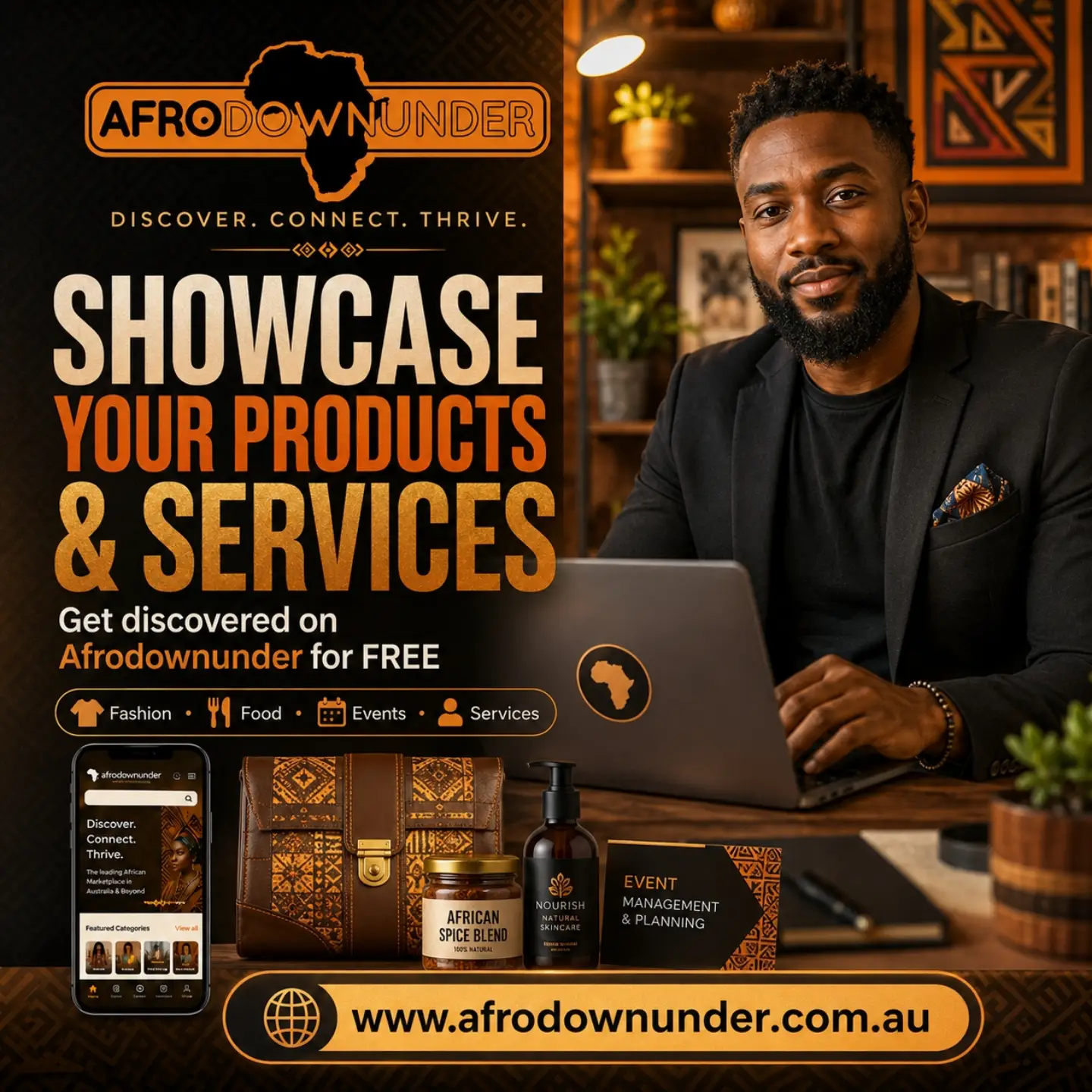 AFRODOWNUNDER Facebook ad: Afrodownunder, African Marketplace & Community in…
