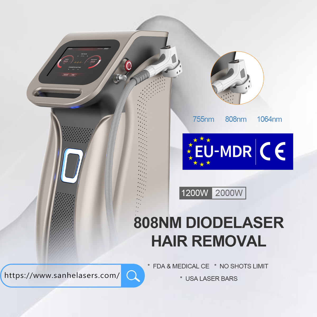 Bei Jing San He Tech Co.,Ltd Facebook ad: Sanhe Laser’s diode laser hair removal machines offer…