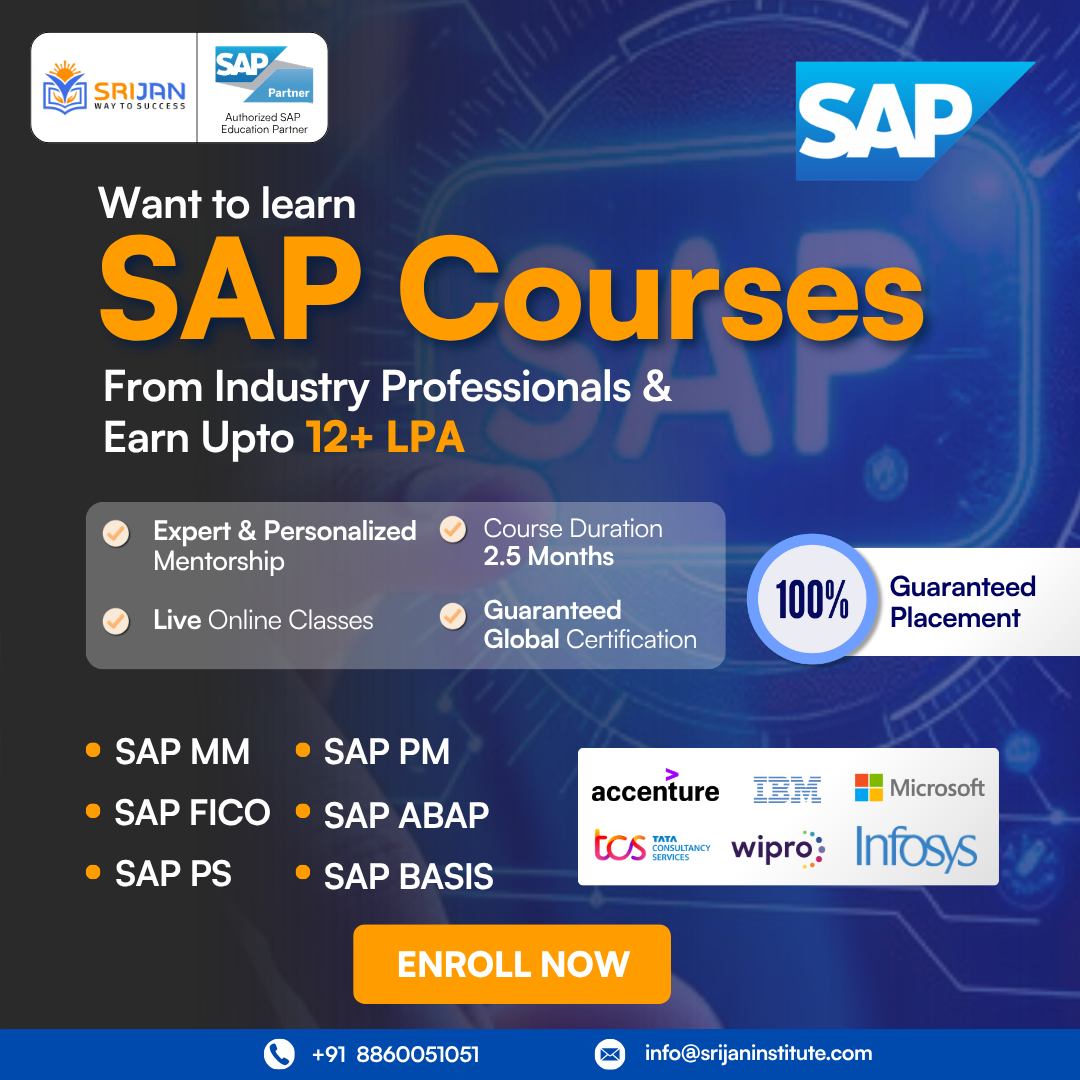 Srijan Institute & Training Center Facebook ad: Want a high-paying SAP career with zero risk?