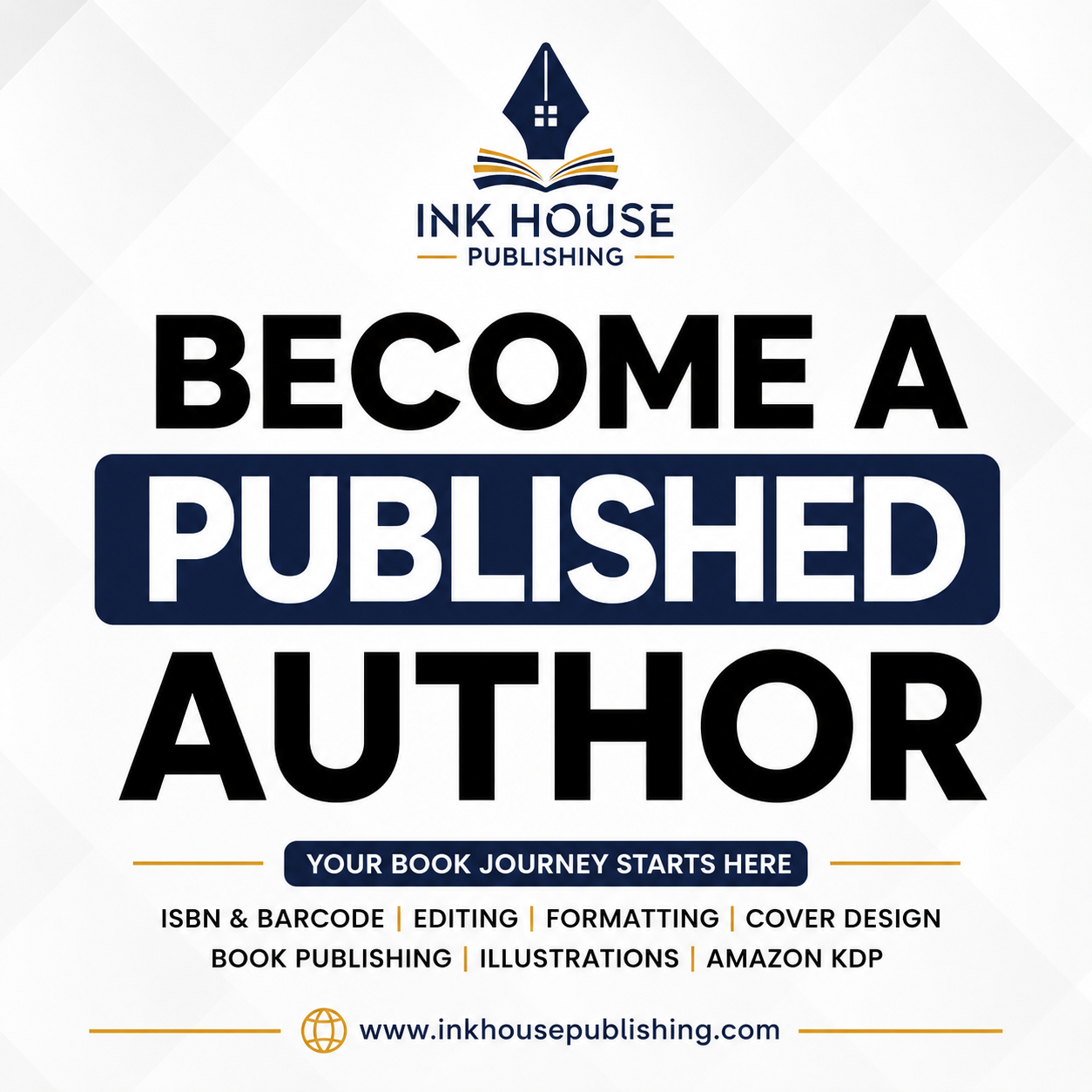 Ink House Publishing Facebook ad: Publish Your Book Now!