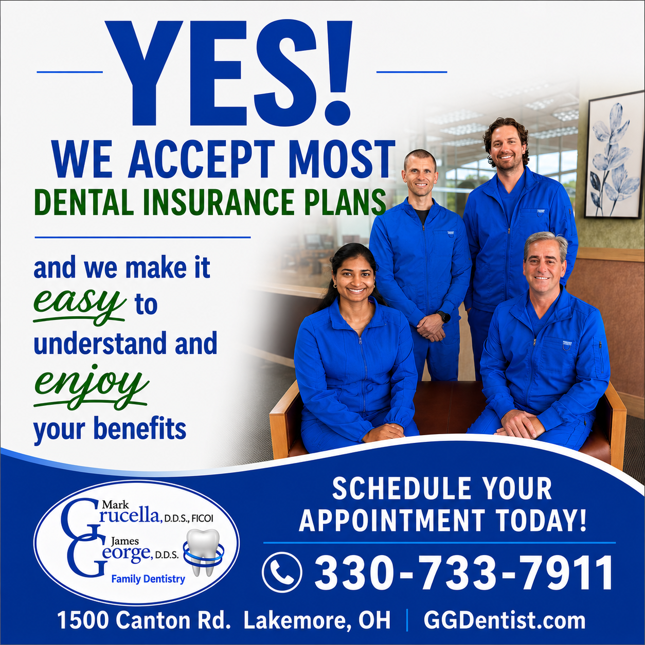 Dr. Mark Grucella, DDS and Dr. James George, DDS Facebook ad from Jun 26, 2026