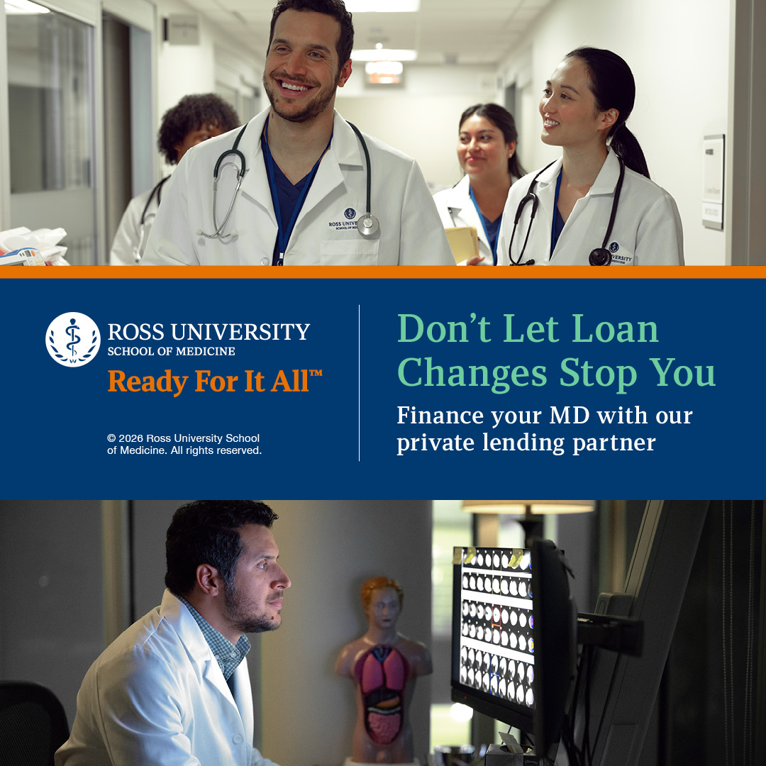 Ross University School of Medicine Facebook ad: Keep your plans on track