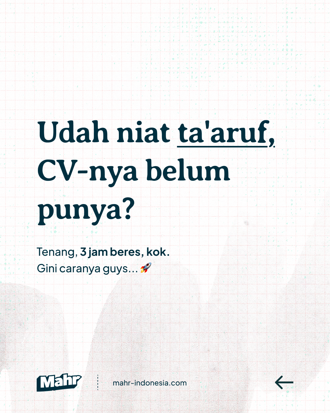 Mahr Indonesia Facebook ad: Biar ta’arufnya berhasil, ikhtiarnya juga harus maksimal!