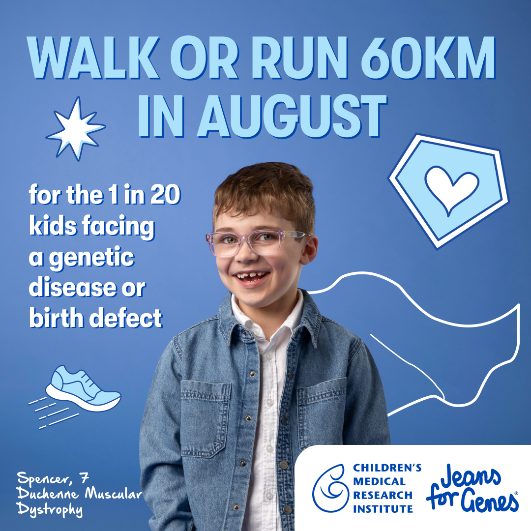 Jeans for Genes Australia Facebook ad: Join Ks for Kids in August - FREE Activity Tracker!
