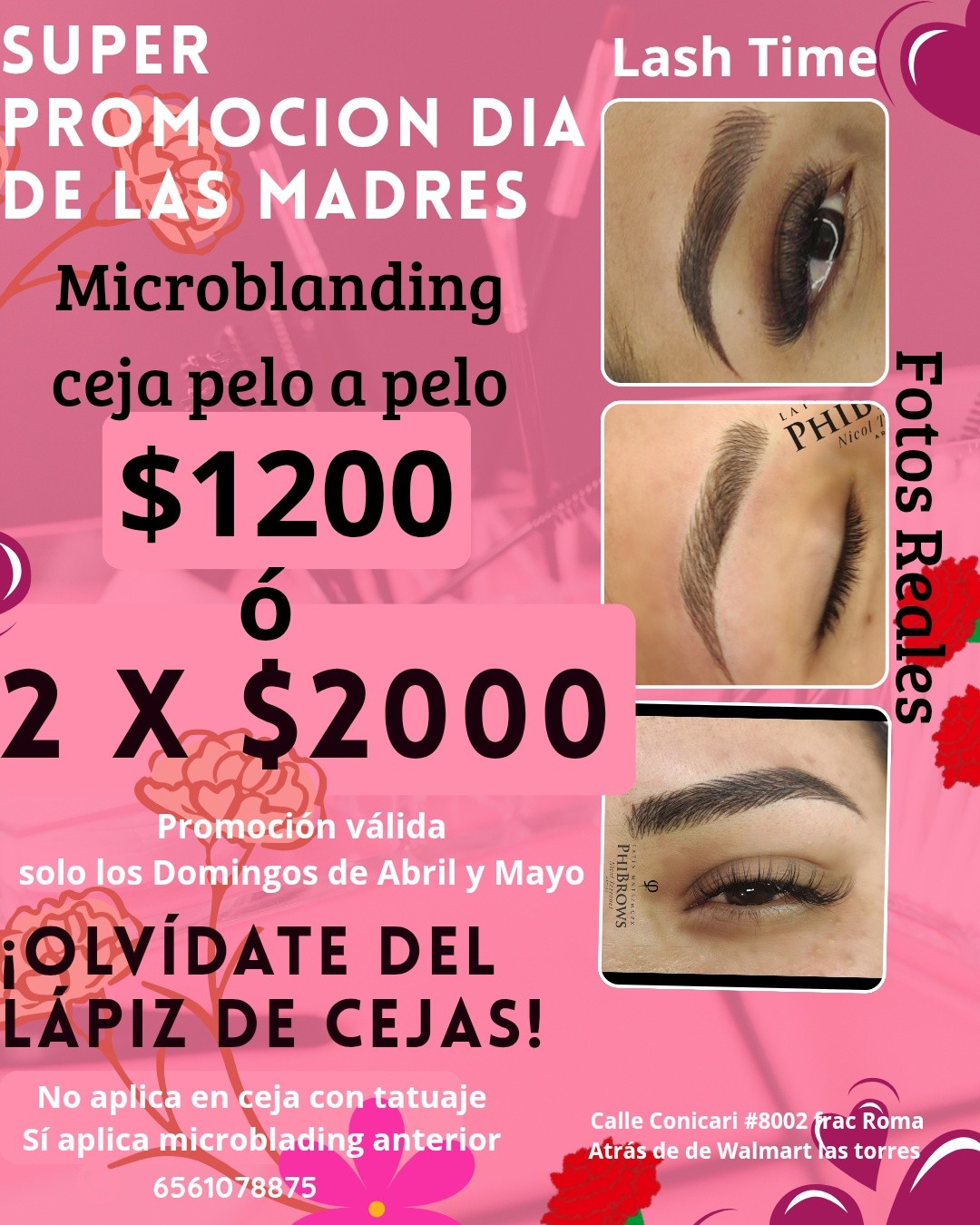 Lash Time Facebook ad: Promoción Dia de las madres