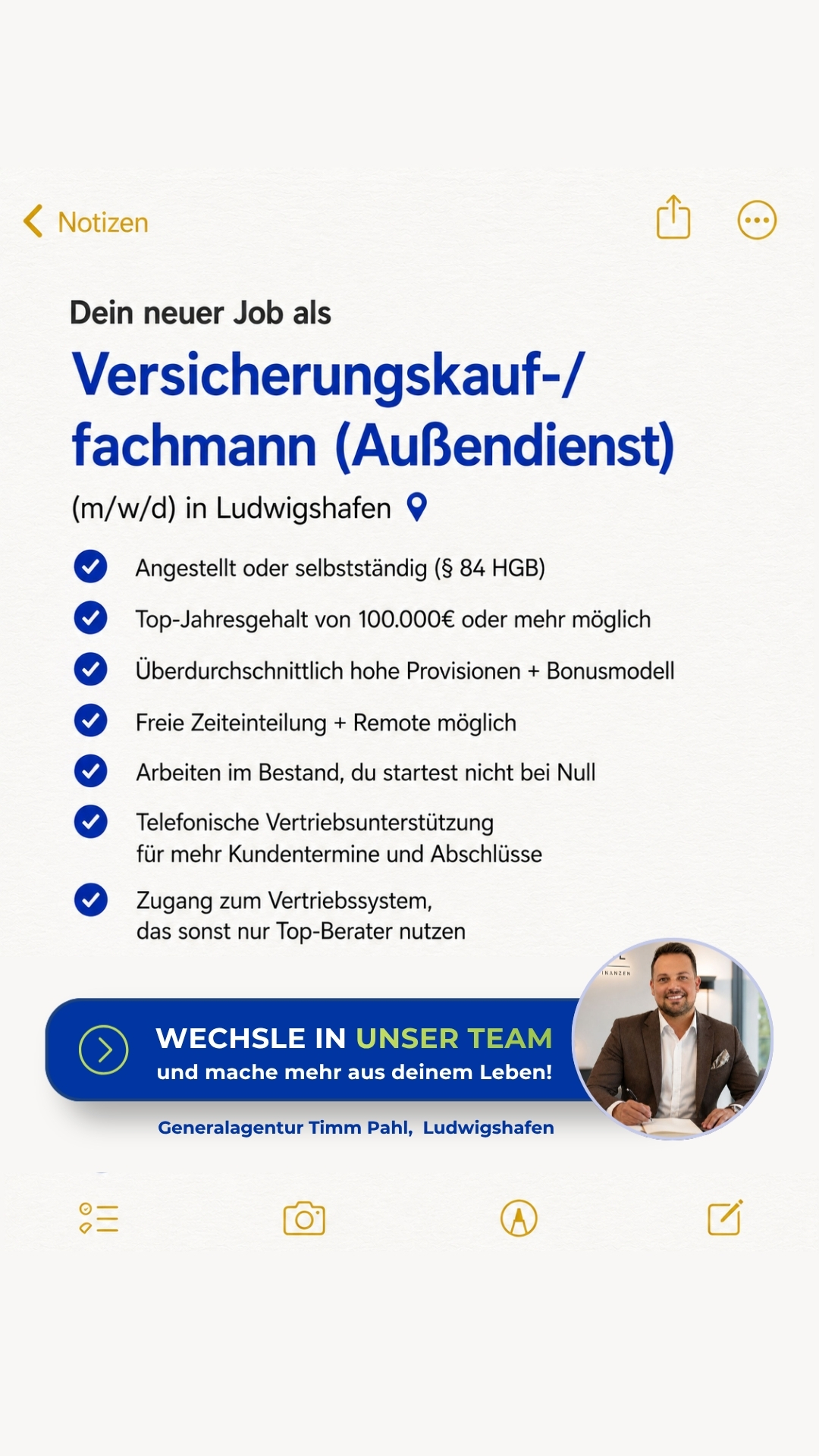 Versicherungsagentur Pahl Facebook ad from Jun 20, 2026