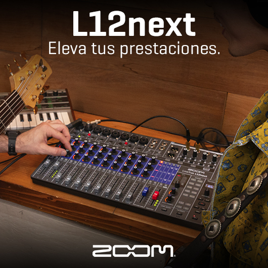 ZOOM España Facebook ad: Descubre la nueva Zoom LiveTrak L12next.