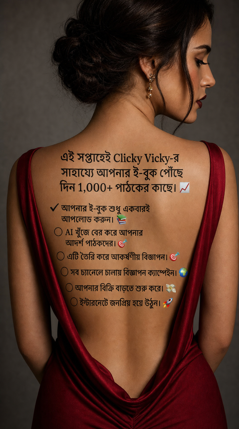 Clicky Vicky - AI Social Media Manager Facebook ad: AI আপনার সোশ্যাল মিডিয়া চালায় দিনে মাত্র $1-এ