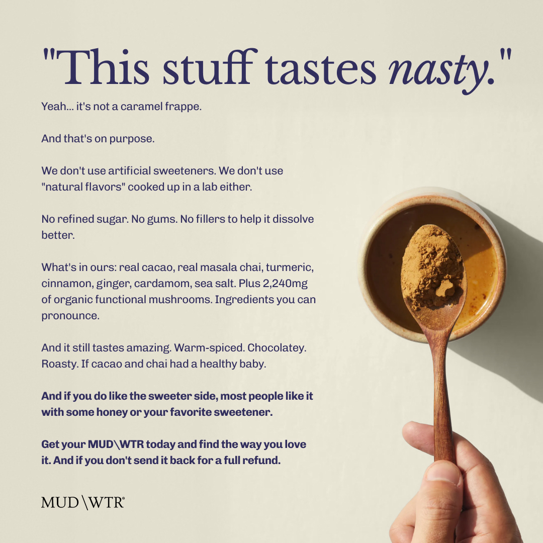 MUD\WTR Facebook ad