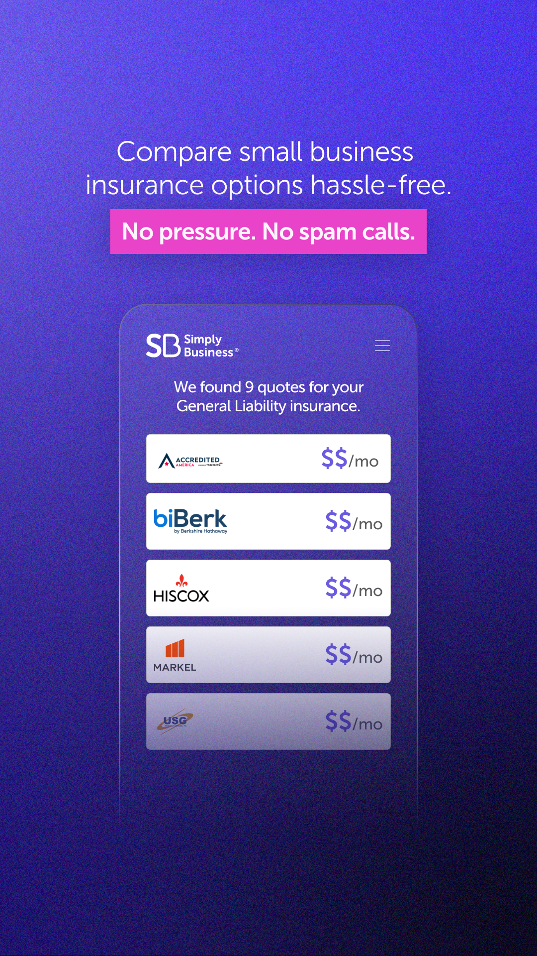 Simply Business US Facebook ad