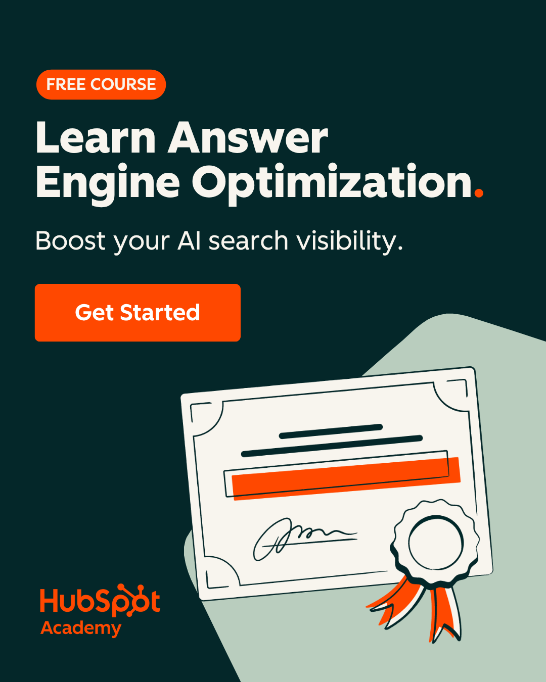 HubSpot Academy Facebook ad