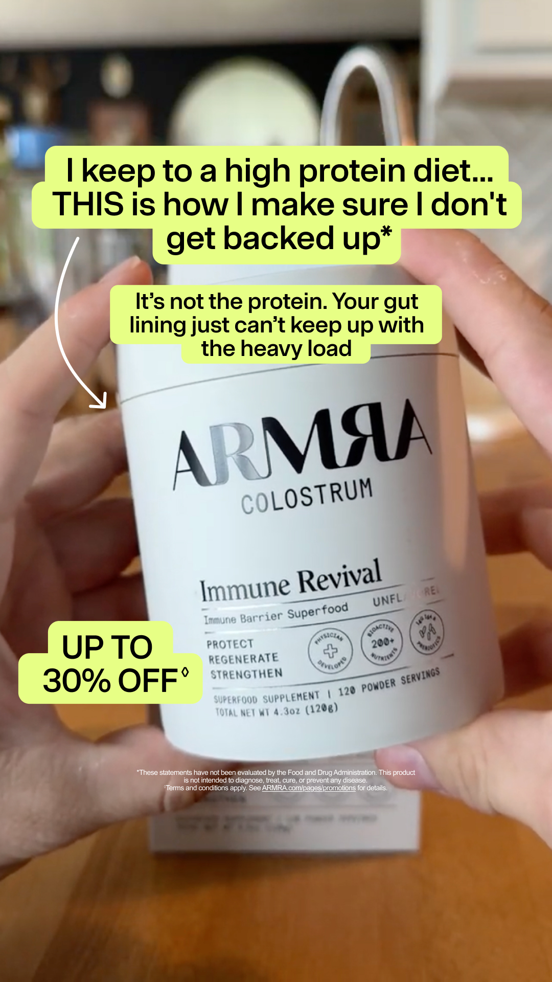ARMRA Facebook ad