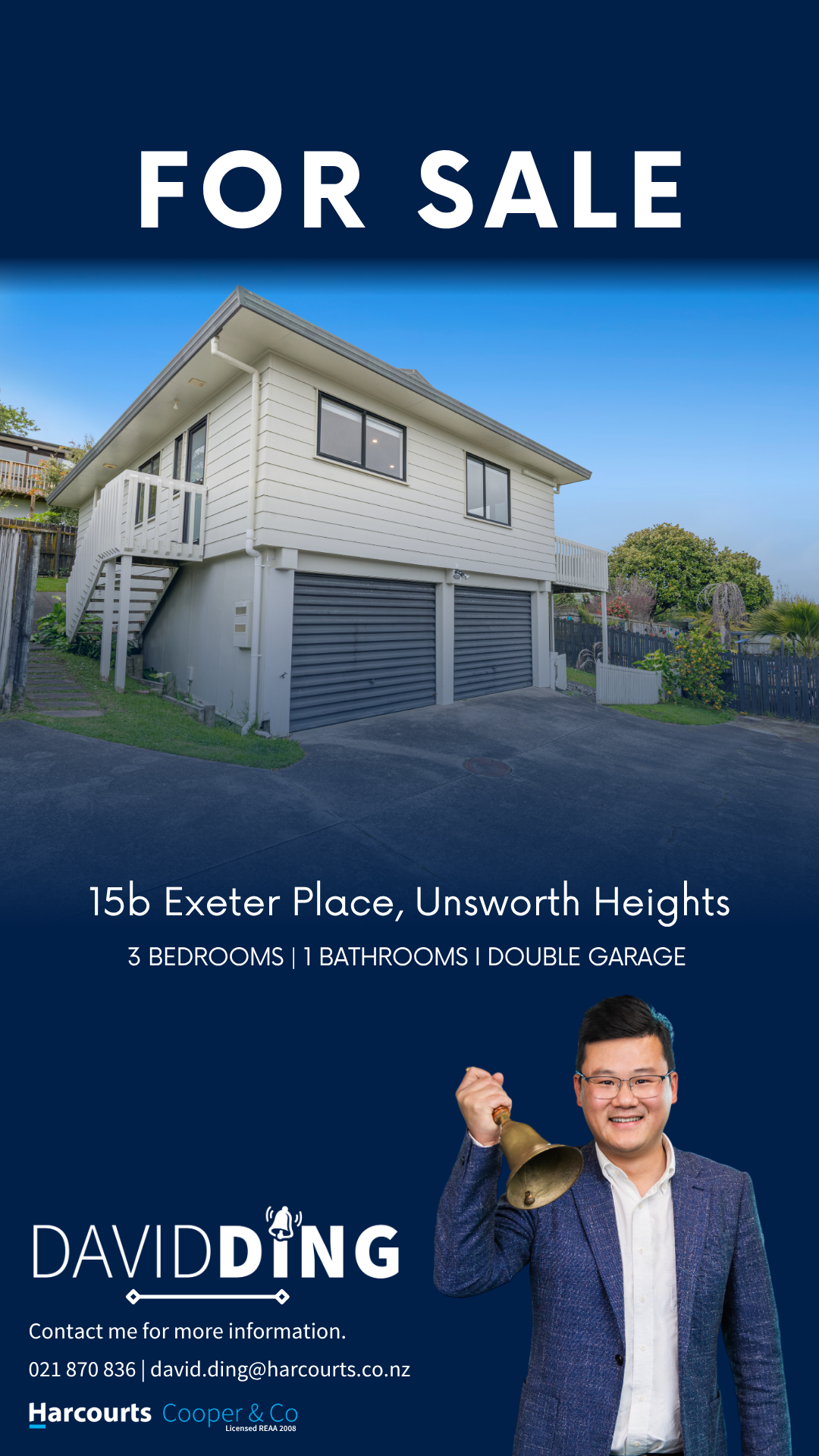 David Ding Real Estate Facebook ad: 15B Exeter Place Unsworth Heights