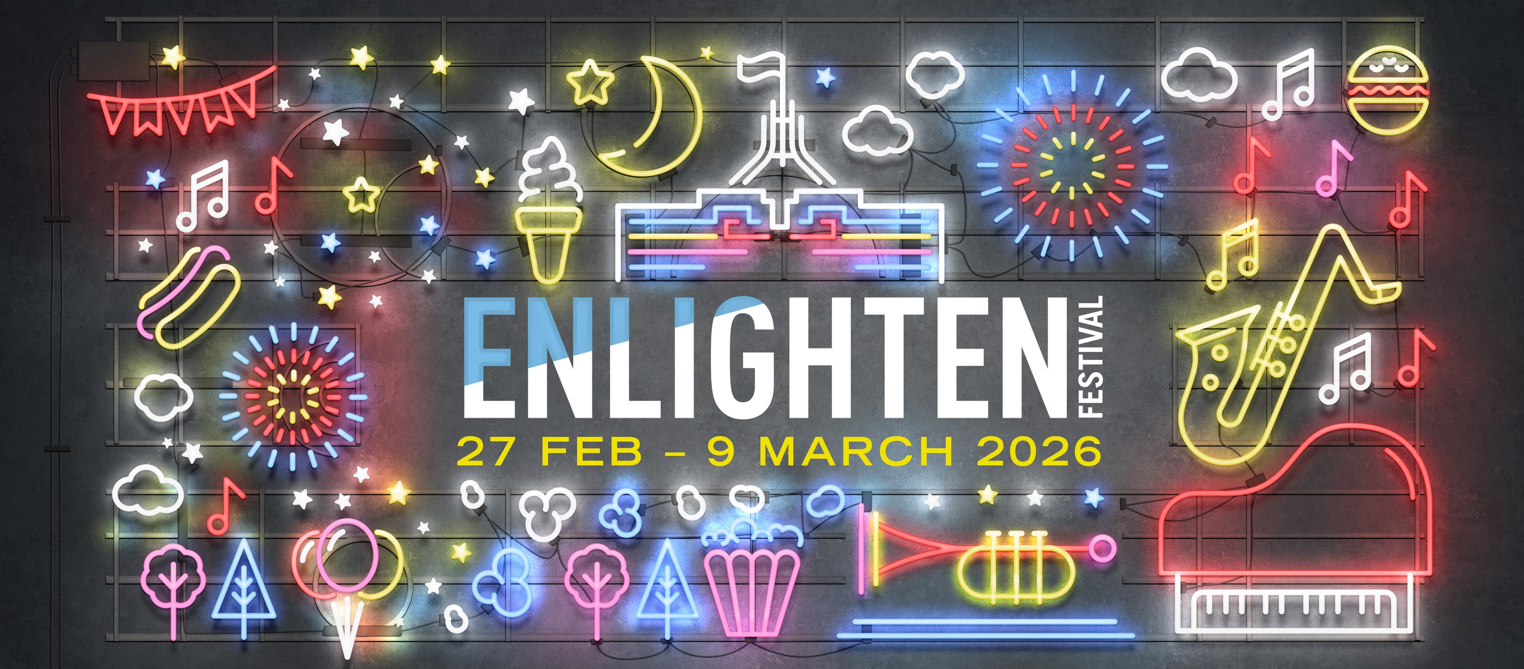 Enlighten Festival Facebook ad from Feb 2, 2026