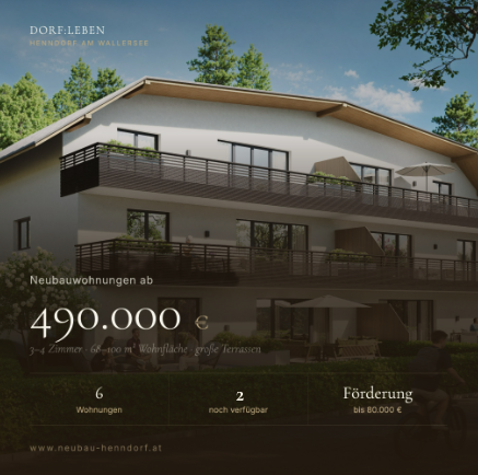 Wama Bautraeger GmbH Facebook ad: Zwischen Badesee und Landeshauptstadt