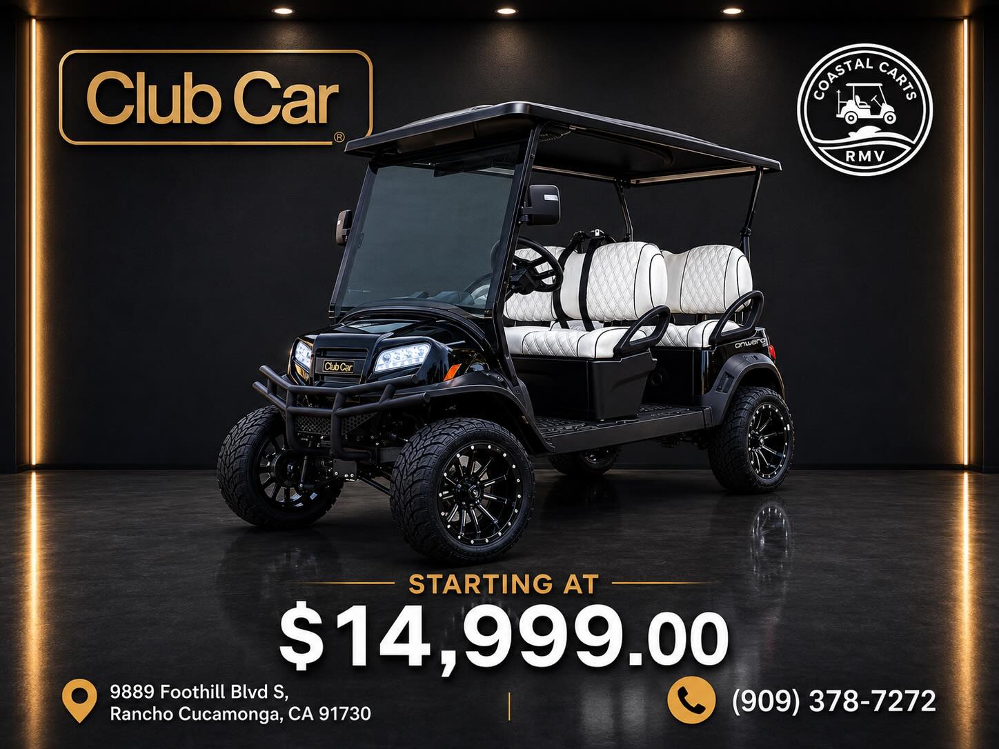 Coastal Carts RMV Rancho Cucamonga Facebook ad: Shop New and Used Golf Carts at Coastal Carts RMV