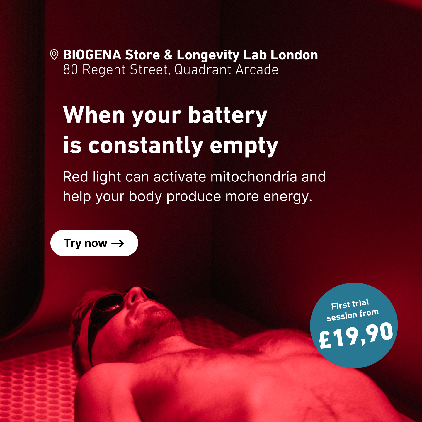 Biogena Biohacking Facebook ad