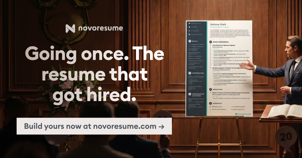 Novorésumé Facebook ad