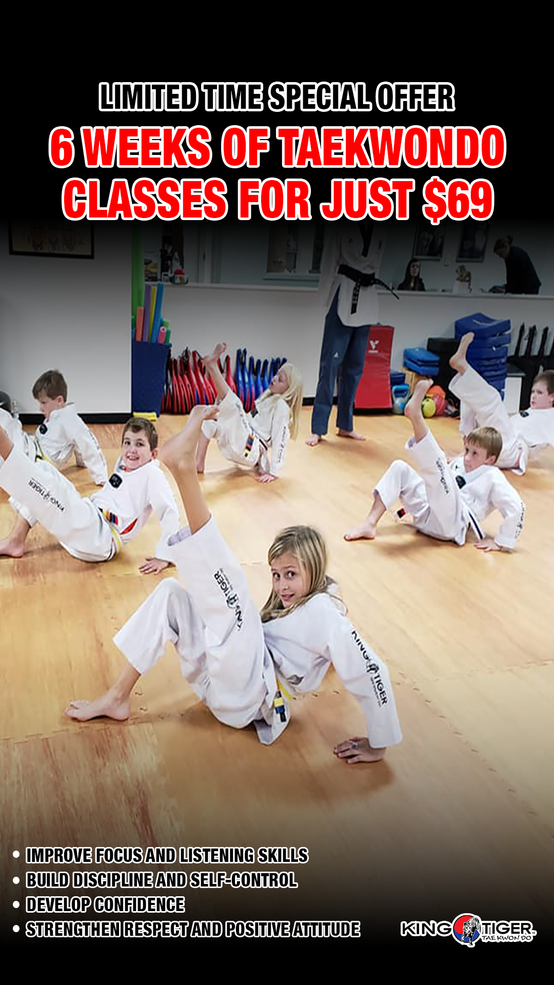 King Tiger Tae Kwon Do Lake Norman Facebook ad