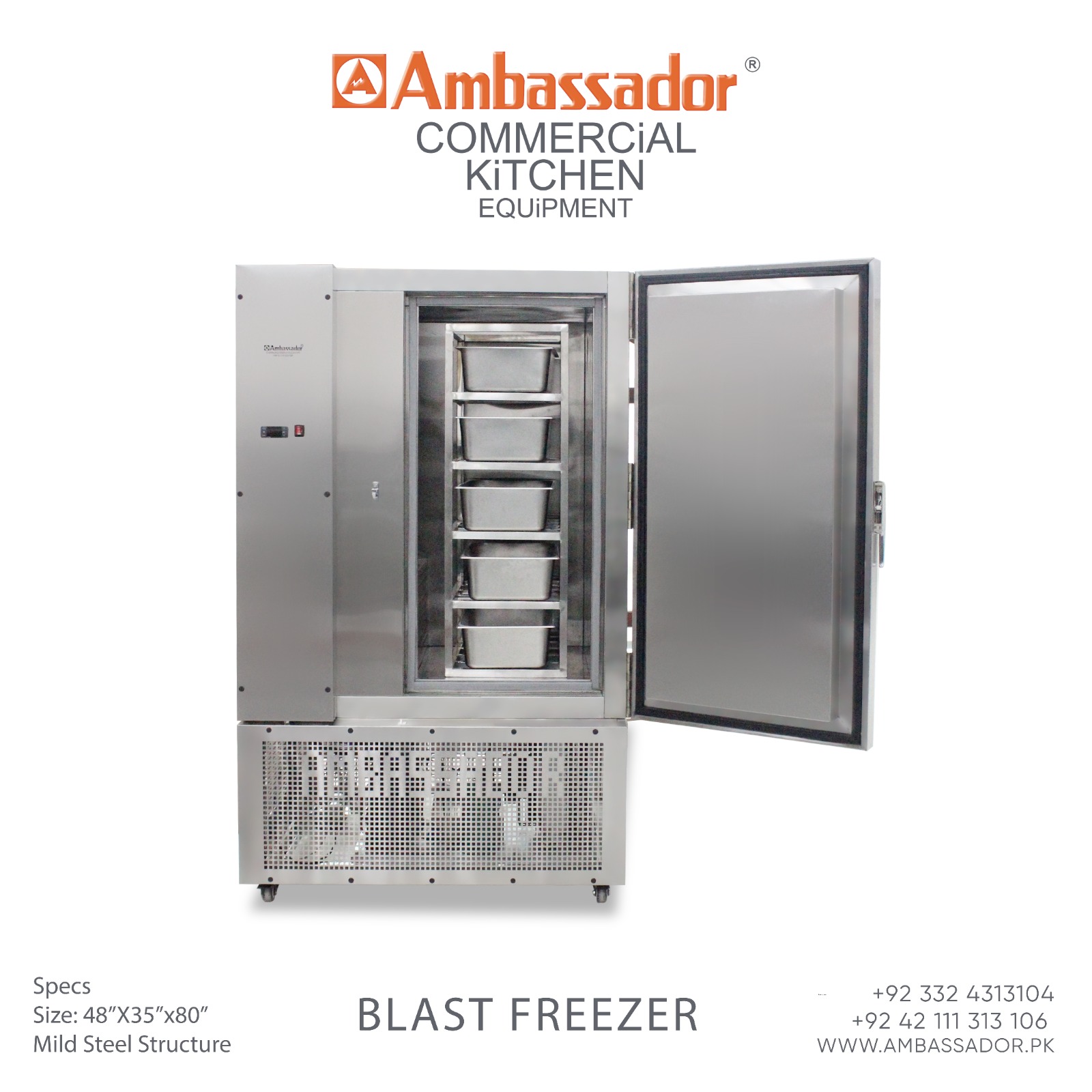Ambassador commercial Kitchen Equipment Facebook ad: Blast Freezer