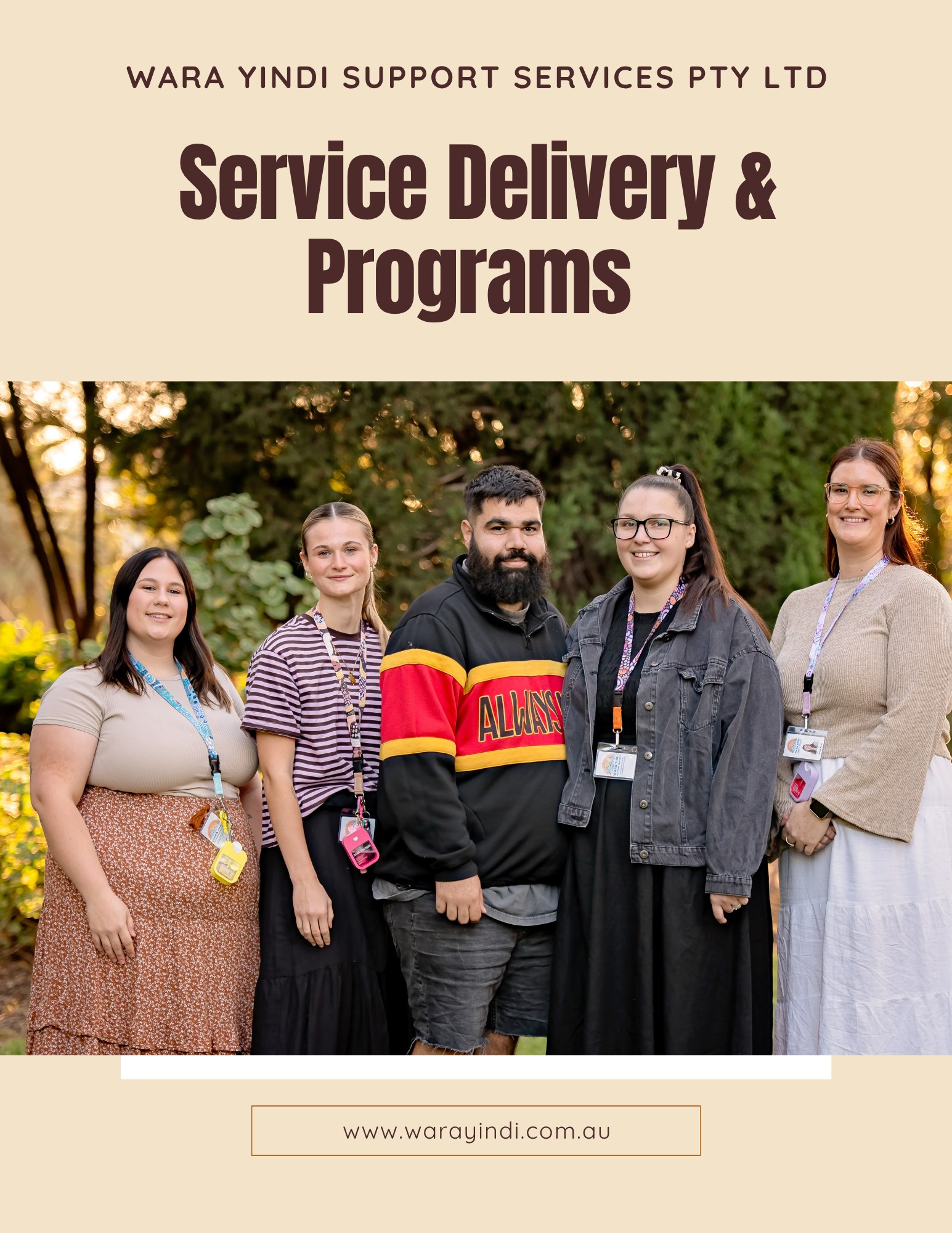 Wara Yindi Support Services Facebook ad: As we approach the beginning of a new…