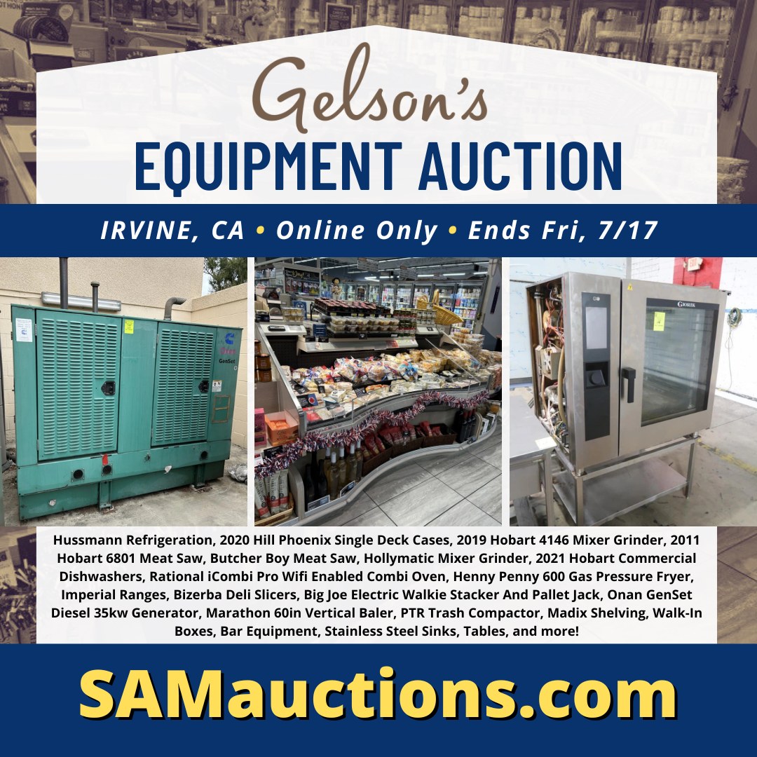 SAM Auctions Facebook ad: Get Your Bids in for the Gelson's Equipment…