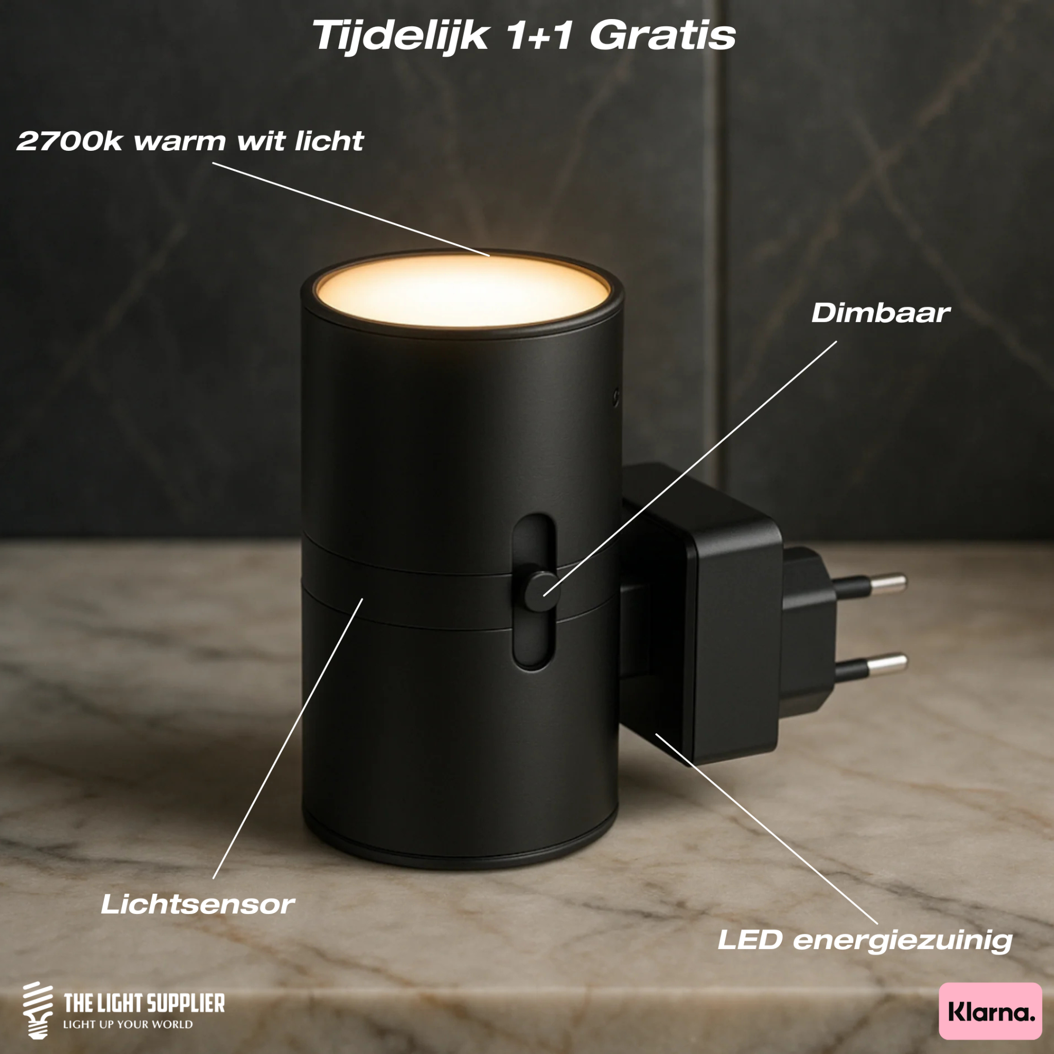 The Light Supplier Facebook ad: Tijdelijke 1+1 gratis actie!