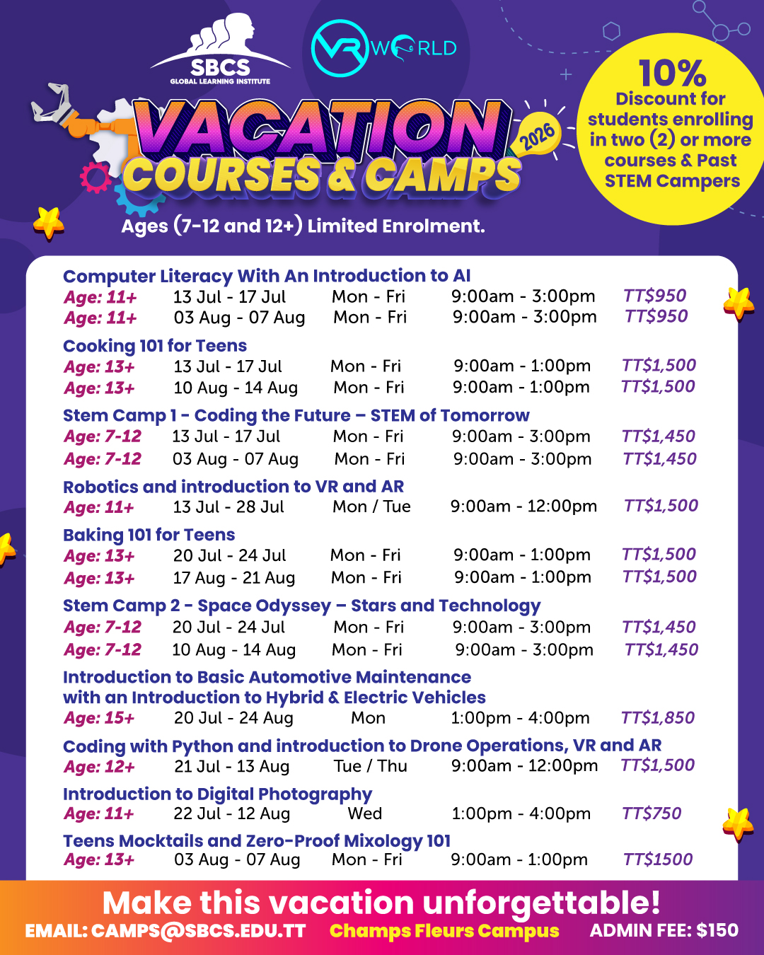 SBCS Global Learning Institute Facebook ad