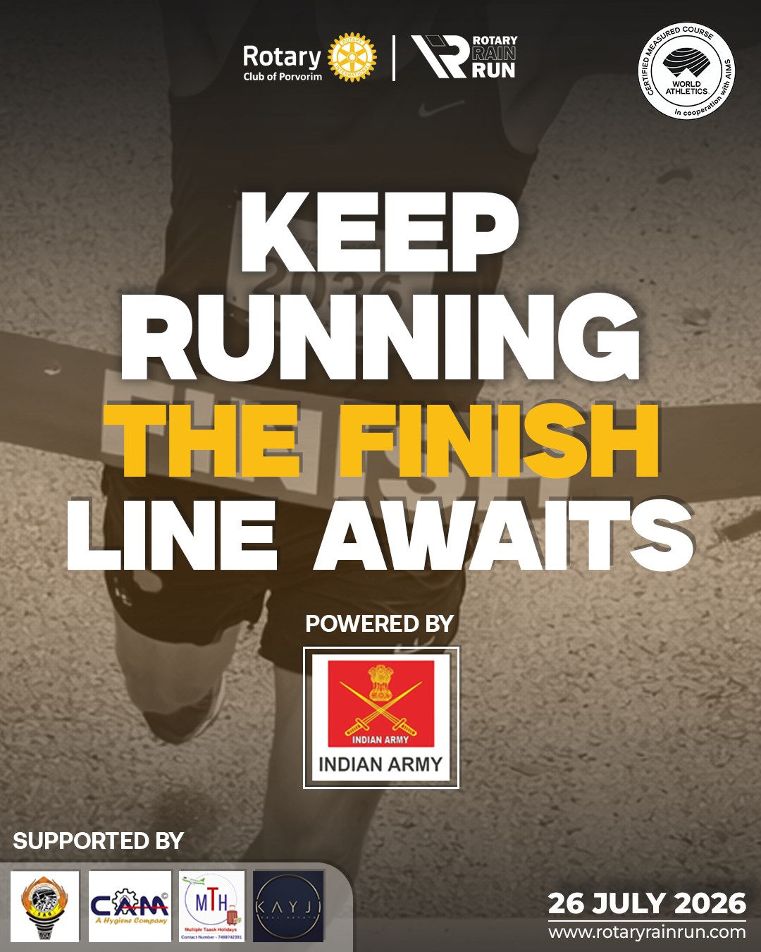 Rotary Rain Run Marathon Goa Facebook ad: 12th Edition: Rotary Rain Run Marathon, Goa