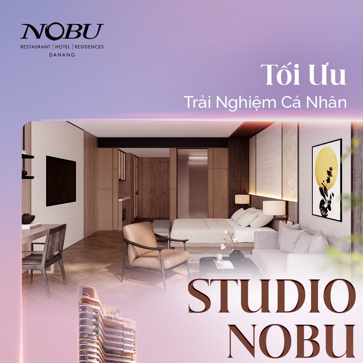 Nobu Danang Facebook ad: STUDIO & 1PN NOBU DANANG: CHUẨN SỐNG PIED-À-TERRE…