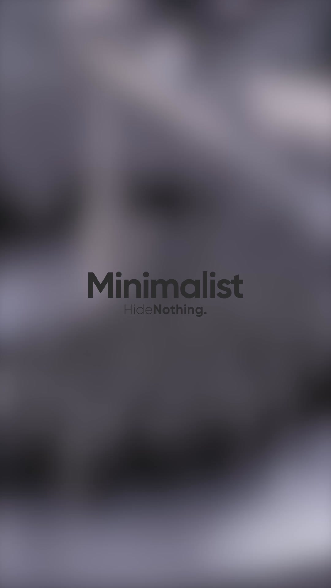 Minimalistinc Facebook ad: Transparent. Hide Nothing.