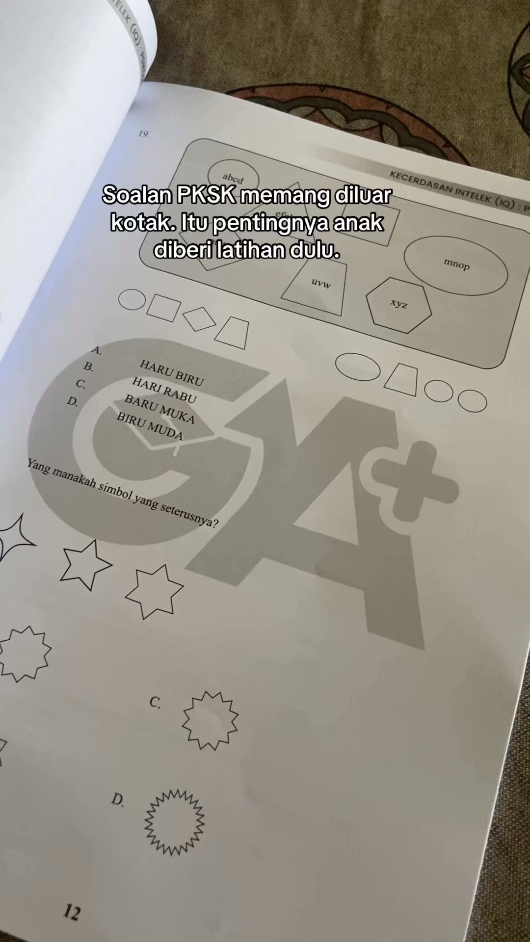 Barang Rare Facebook ad: Buku latihan sebagai persedian anak menghadapi PKSK.
