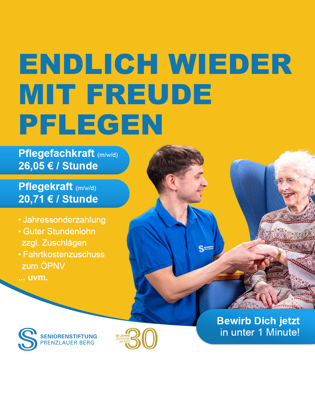 Seniorenstiftung Prenzlauer Berg Facebook ad from Jan 29, 2026