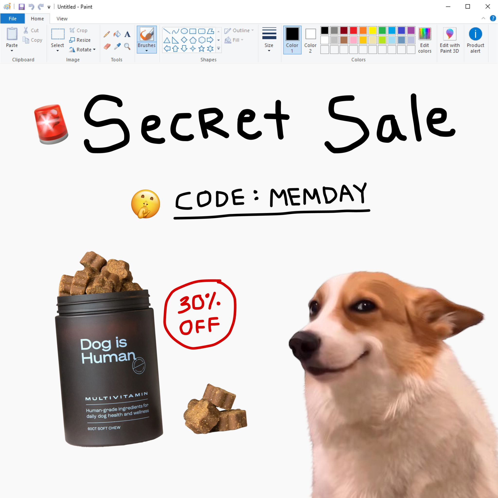 Dog is Human Facebook ad
