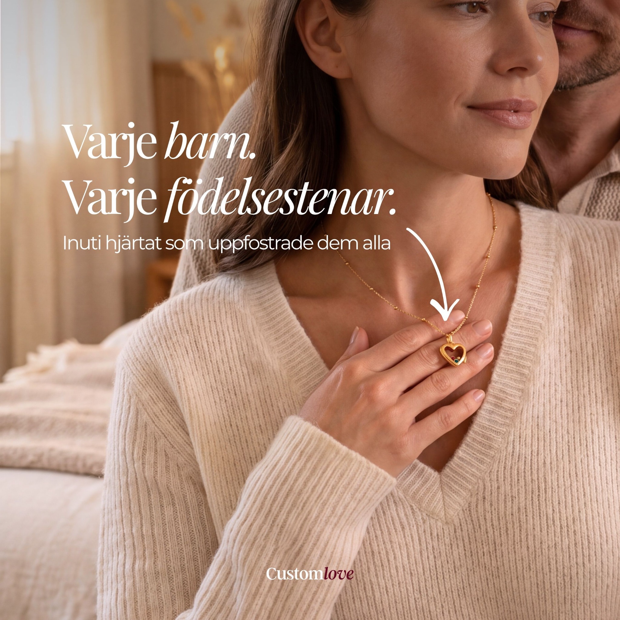 CustomLove Shop Facebook ad: Ge henne det ingen gav dig