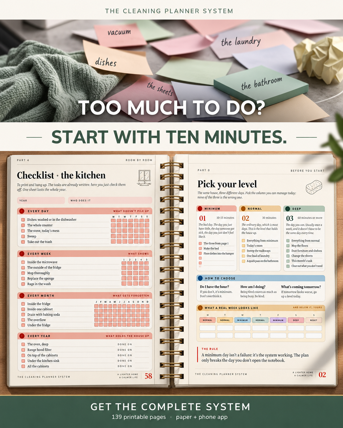 Home Goods Facebook ad: Start with ten minutes, not the whole house