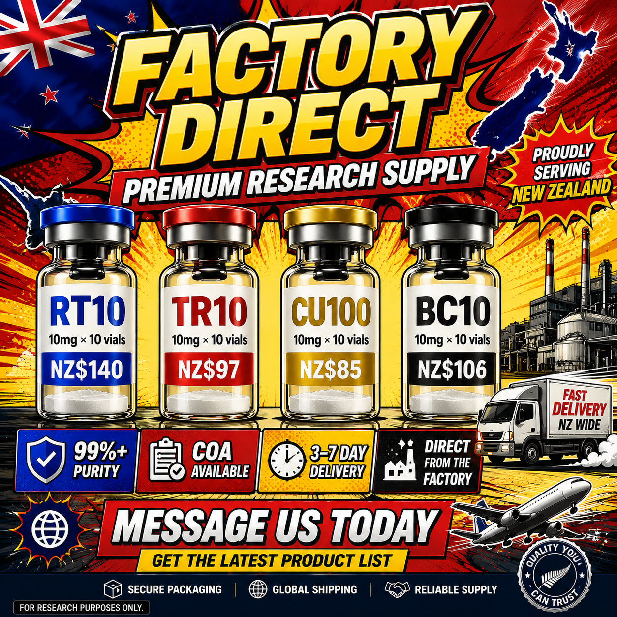 Global Peptide Research Facebook ad from Aug 17, 2026