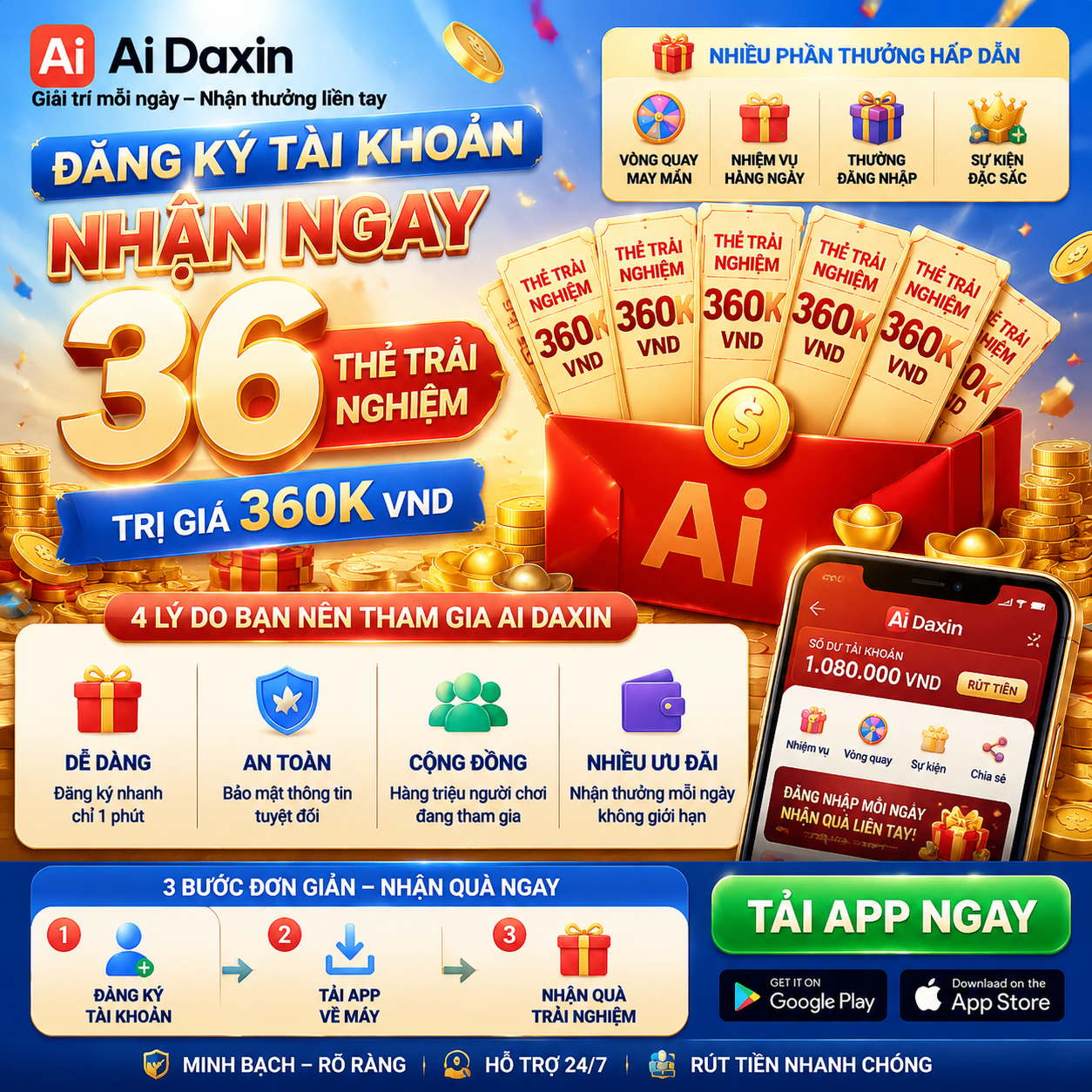 AiLetter Lâm Yến Facebook ad: 36 Thẻ Trải Nghiệm VIP, Trải Nghiệm Game Lì Xì Ngay!