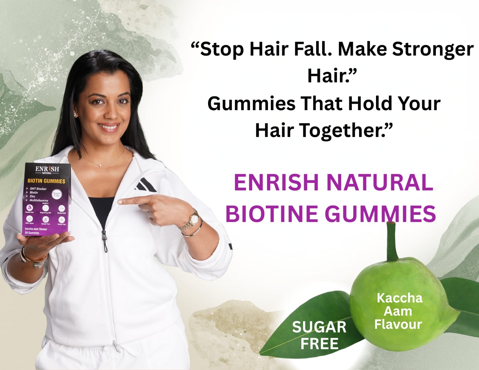 Enrish Natural Facebook ad: Buy Enrish Natural Biotin gummies!