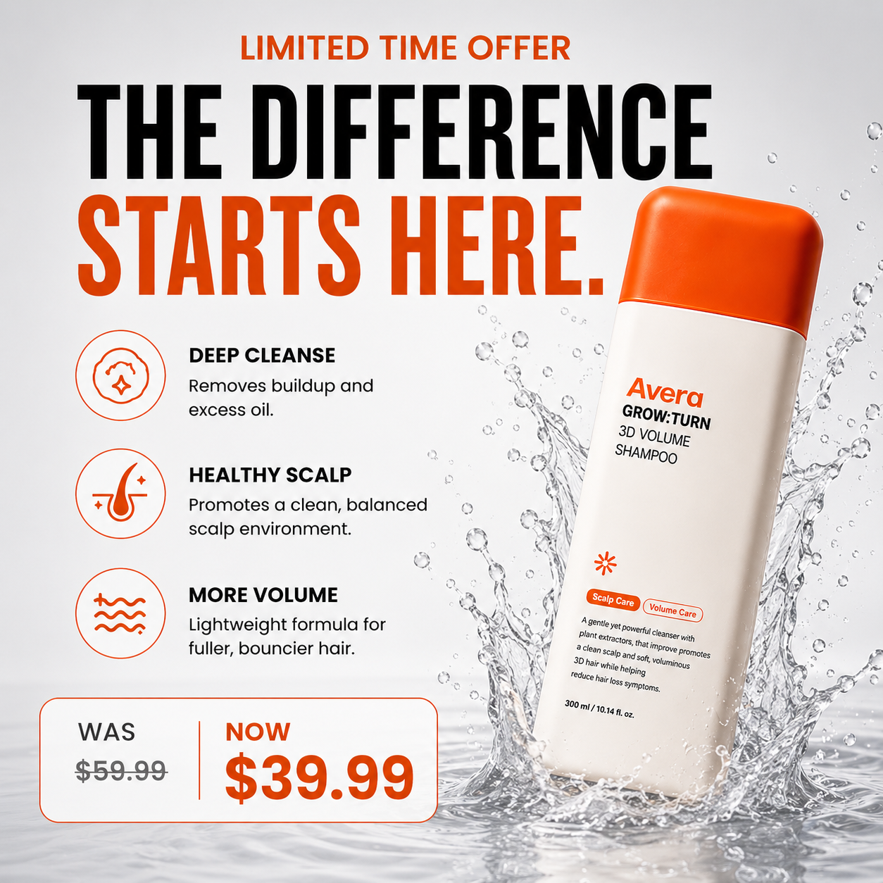 Avera Facebook ad: Korea's #1 Hair Growth Shampoo
