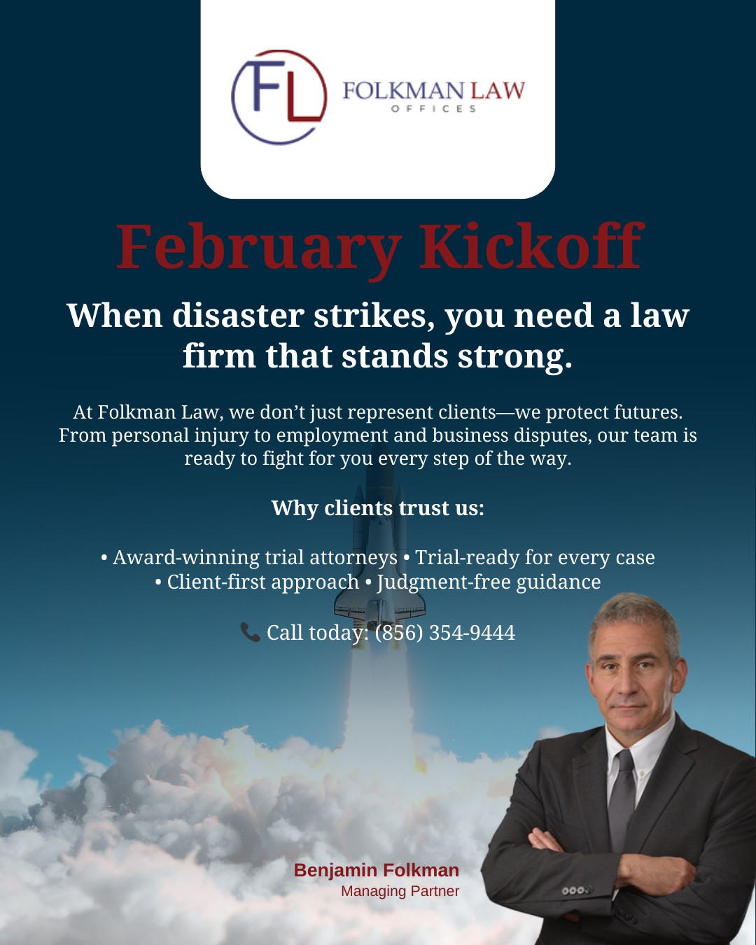 Folkman Law Offices, PC Facebook ad: Legal challenges often come at life’s most stressful…
