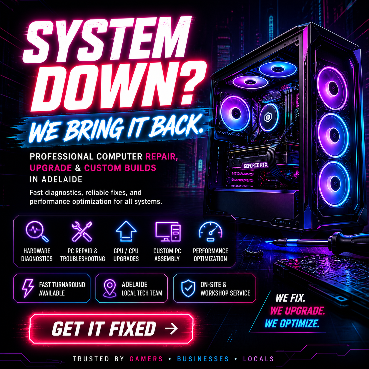 EZYPC Facebook ad: PC Repair & Upgrades